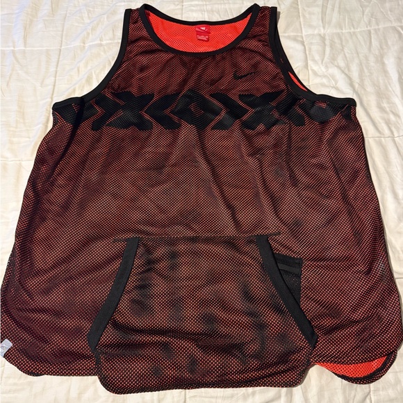 Nike Vibrant Red Athletic Mesh Shirt - Picture 1 of 3